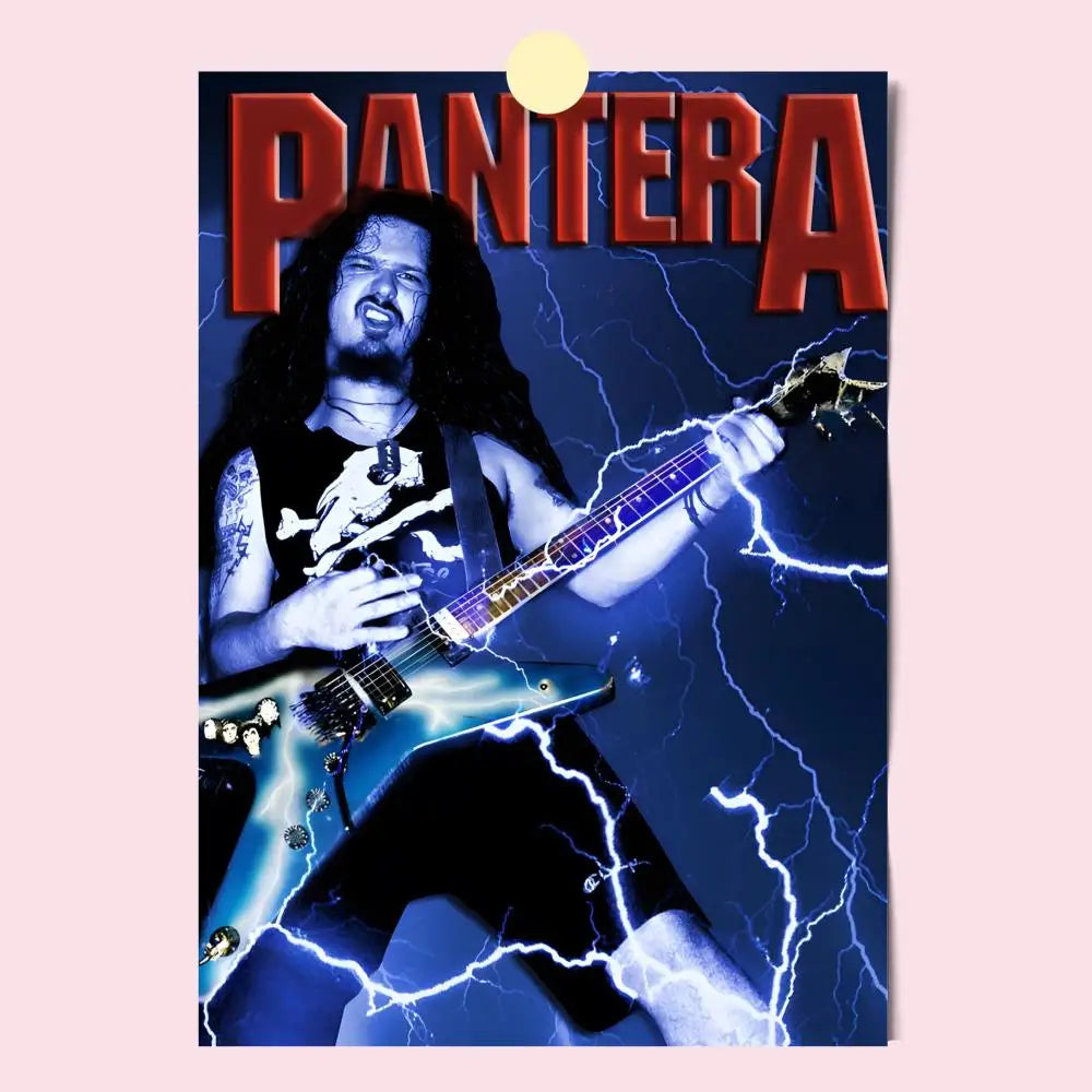 Vintage Pantera Concert Music Poster HD Anime Hot Theme Singer/OST/Movie-Waterproof Self-Stick Home Decor - Sun Studio