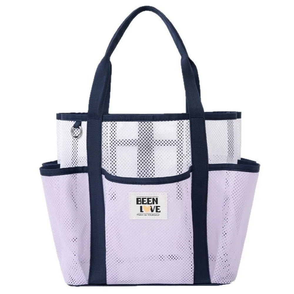 New Gym Bag Handheld Beach Bag Large Capacity Travel Swimsuit Storage Bag Portable Tote Swimming Mesh Vacation Storage Bag - Sun Studio