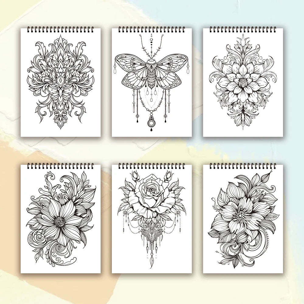 30 Sheets Stress Relief Coloring Book, 11.2x 8.3in,100gsm Thick Paper, Spiral Bound, Halloween Gift, Christmas Gift Option - Sun Studio
