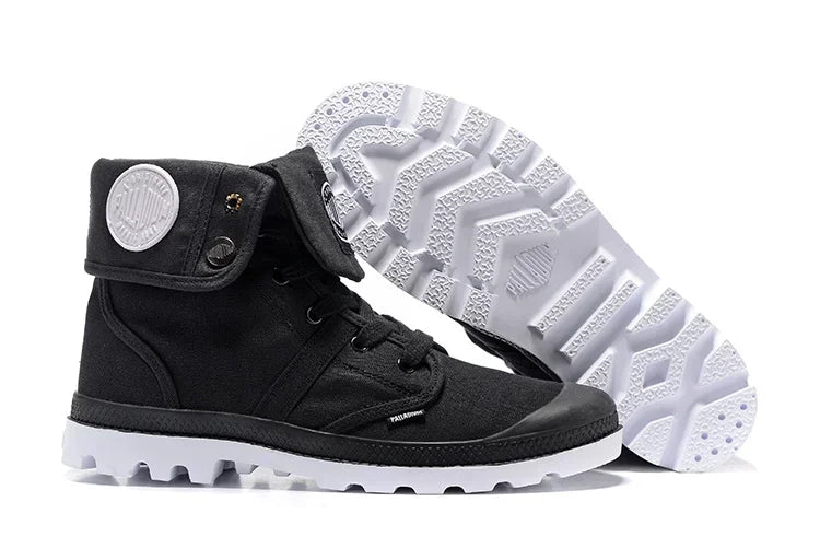 PALLADIUM Pallabrouse Dark Brown Sneakers Men/Women High-top Army Leisure Ankle boots Canvas Casual Shoes Anti-Slip Shoes 36-45