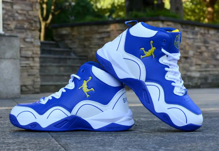 Brand Professional Men's White Red Blue Basketball Shoes Basketball Sneakers Anti-skid High-top Couple Man Basketball Boots