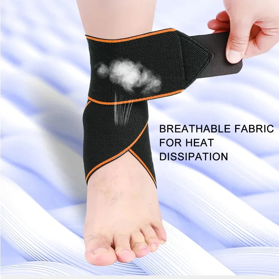 1PCS Professional Elastic Ankle Support Brace Sports Strain Wraps Bandages Weave Ankle Protector for Fitness Running Basketball - Sun Studio