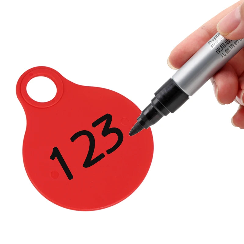 50pcs TPU Cattle Pig Sheep Hanging Tag Identification Card Neck Tag For DIY Laser Printing Farm Animal Neck Tag - Sun Studio