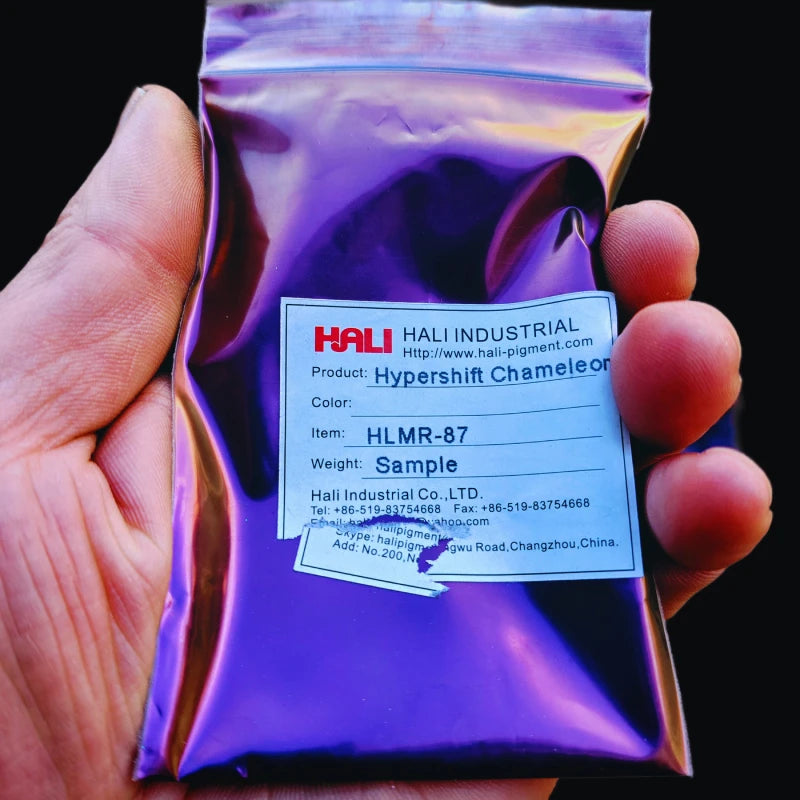 1G/Jar Super Chameleon Automotive Paint Pigment Powder Hypershift Chameleon Pigment Colorshift Blue/Red/Purple Item:HLMR-46