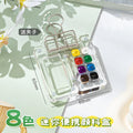 Transparent Watercolor Palette Ins Style Travel Portable Mini Watercolor Acrylic Paint Box Square Tray Box Art Painting Supplie - Sun Studio