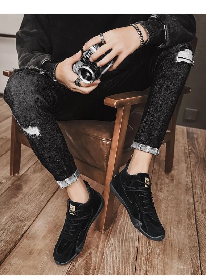 Outdoor Fashion Men's Shoes Loafers Comfort Walking Vulcanzed Sneakers Men Original Men's Ankle Boot Non Slip Work Shoes for Men - Sun Studio
