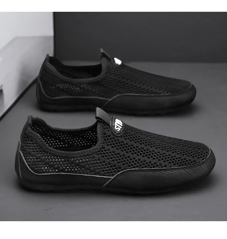 Summer Fashion Men Sneakers  All-match Casual Shoes Outdoor Breathable Loafers Mesh Surface Soft Bottom Casual Loafers 2025 - Sun Studio