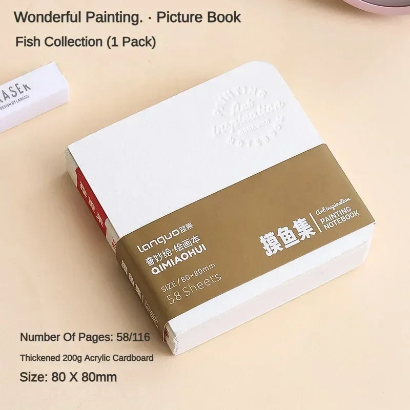 LANGUO Portable 300G Thick Cotton Watercolor Tearable Book Coated Paper Medium Rough Texture Album Sketchbooks School Stationery