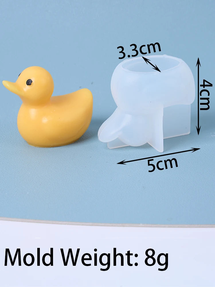 S/M/L Duck Silicone Mold DIY Handmade Cute Cartoon Duck Scented Candle Flowerpot Candle Jar Storage Box Plaster Mold Home Decor - Sun Studio
