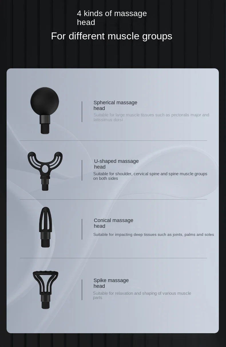 Fitness Relaxation Muscle Electric Intelligent Mini Massager Multi speed Variable speed Vibration Multi functional Fascia Gun - Sun Studio