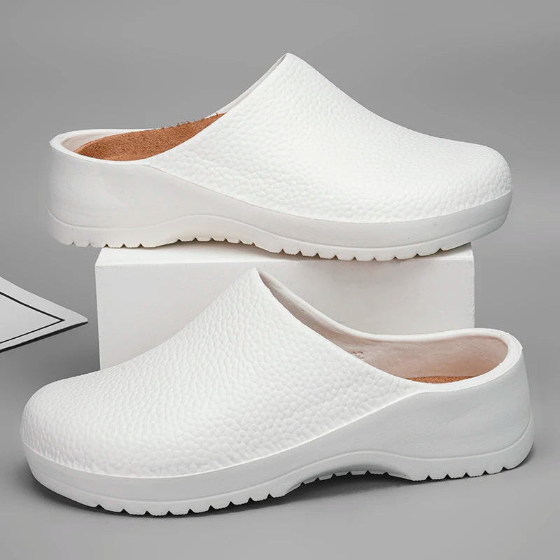 Men Slippers Couples Garden Clog Women Water Proof Chef Shoe Comfortable Sandal Slippers For Pet Workers Outdoor Fishing Shoes - Sun Studio
