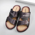 Fashion Casual Men's Sandals Summer Slip On Sandals Men Classic Beach Shoes For Men Outdoor Leather Sandals Male Slippers - Sun Studio