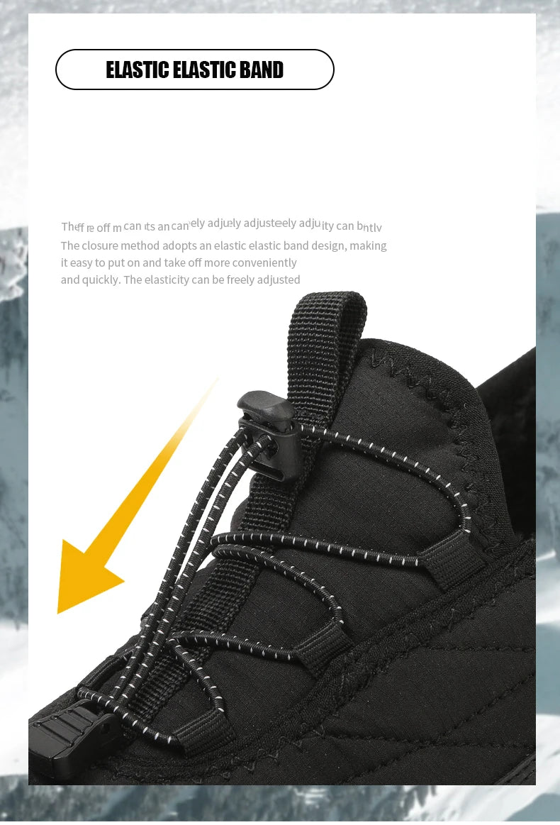 New Winter Warm Snow Barefoot Casual Shoes Waterproof Non-Slip Women Men Hiking Shoes Outdoor Warm Fur Work Ankle Shoes Big Size - Sun Studio