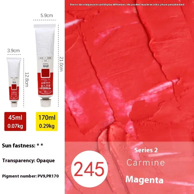 45ml Oil Paint Transparent Tube Fast Drying White Gold Silver Professional Color Painting Supplies For Artists Student Beginners