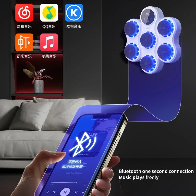 New Smart Music Boxing Machine Adult/Children Sports Fitness Boxing Trainer Home Exercise Response Training Boxing Wall Target - Sun Studio