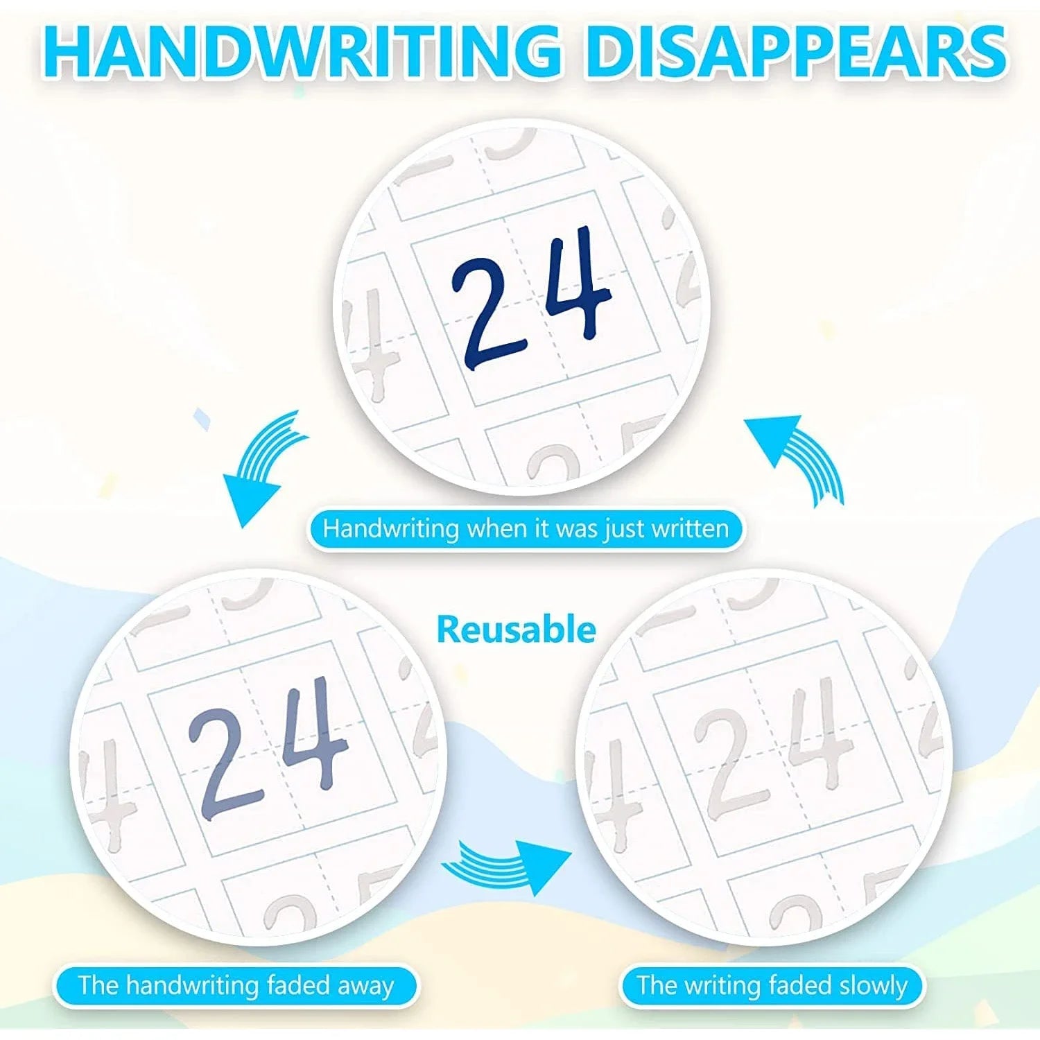 3D Calligraphy Copybook Reusable Learning Math English Book Drawing Numbers Education for Kids Letter Practice Toy Gifts - Sun Studio
