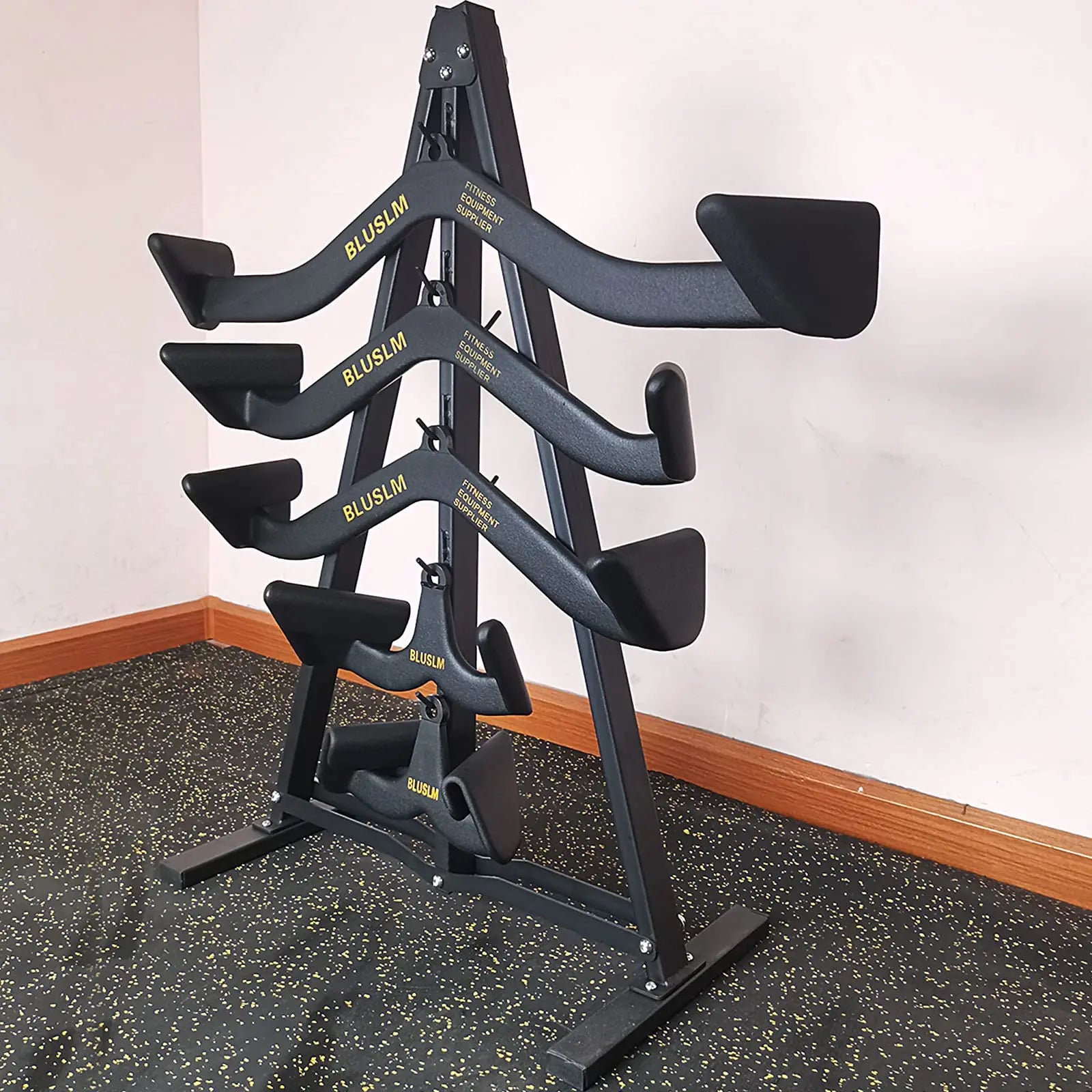 Gym Fitness LAT Pull Down Bar,Storage Rack,Heavy Duty,A-Frame Stand,Support Base for LAT Pulldown Attachments,LAT Bar - Sun Studio
