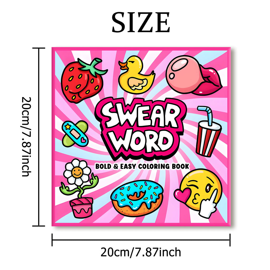 SWEAR WORD Bold-easy Patterns Coloring Book for Adults Cute Drawing Book Perfect Gift for Party and Birthday - Sun Studio