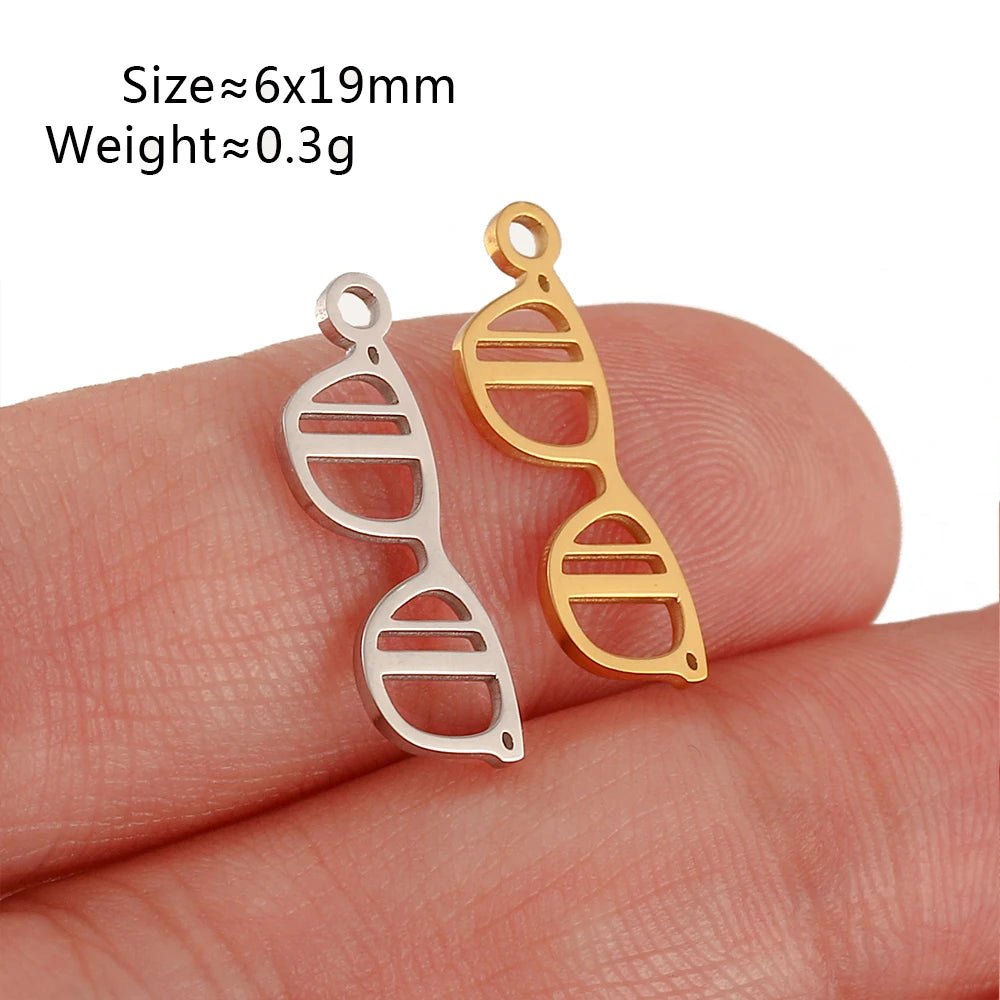 5Pcs Summer Hat/Lip Kiss/Swimsuit/Airplane Travel Charm  Stainless Steel Jewelry Making Craft DIY Bracelets Necklace Accessories