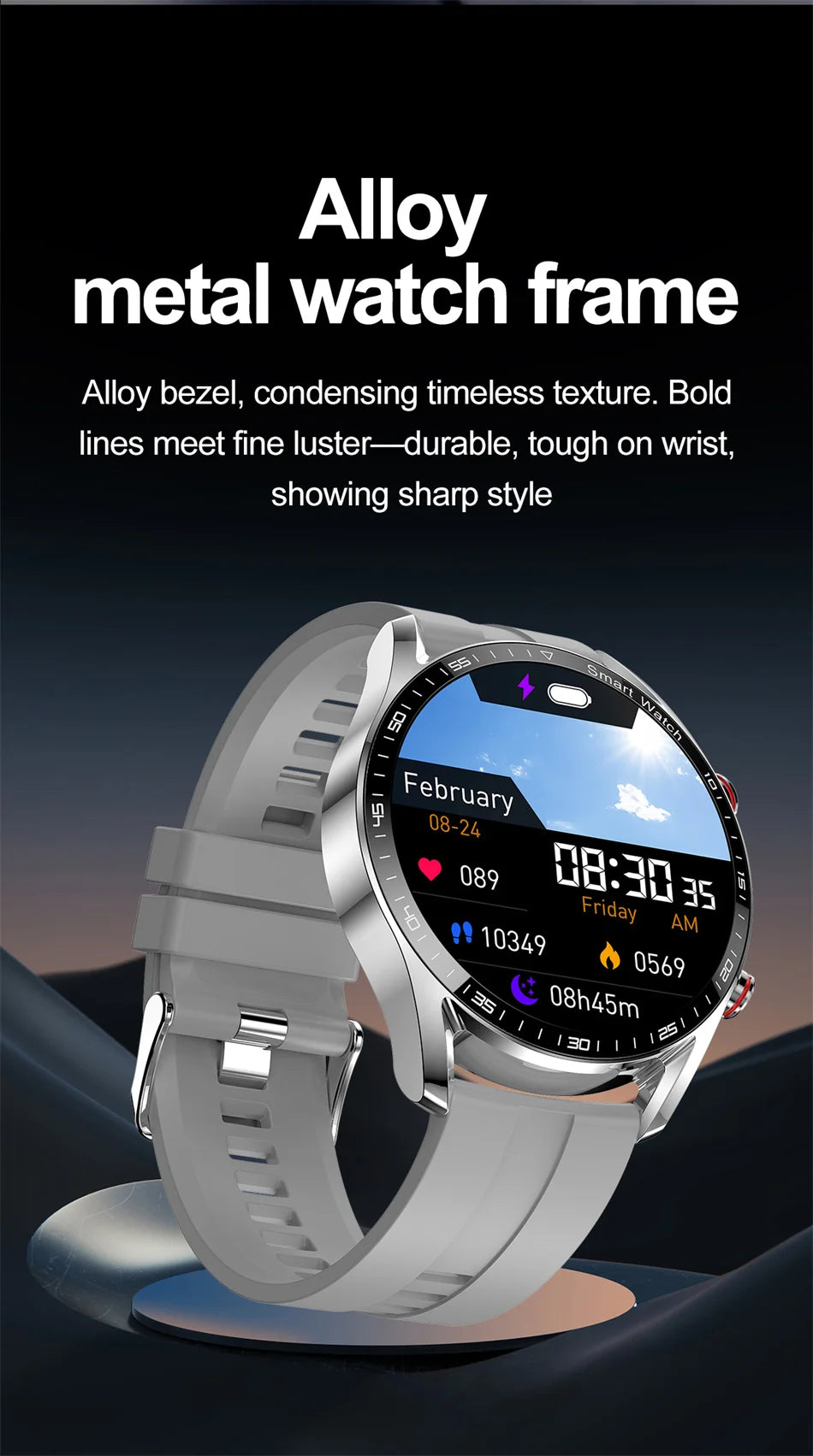 ChiBear New 1.53inch Bluetooth Call Smart Watch Men Multi-Sport Mode Heart Rate Health Monitoring Waterproof Business Smartwatch - Sun Studio