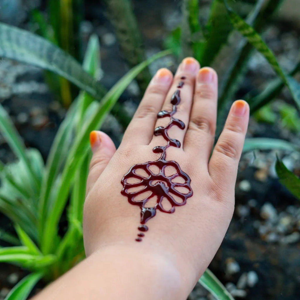 1/4 Pcs Henna Cream Red GOLECHA Henna Tattoo Cream , Temporary Tattoo Henna Cone Semi-permanent henna Natural Body Paint - Sun Studio