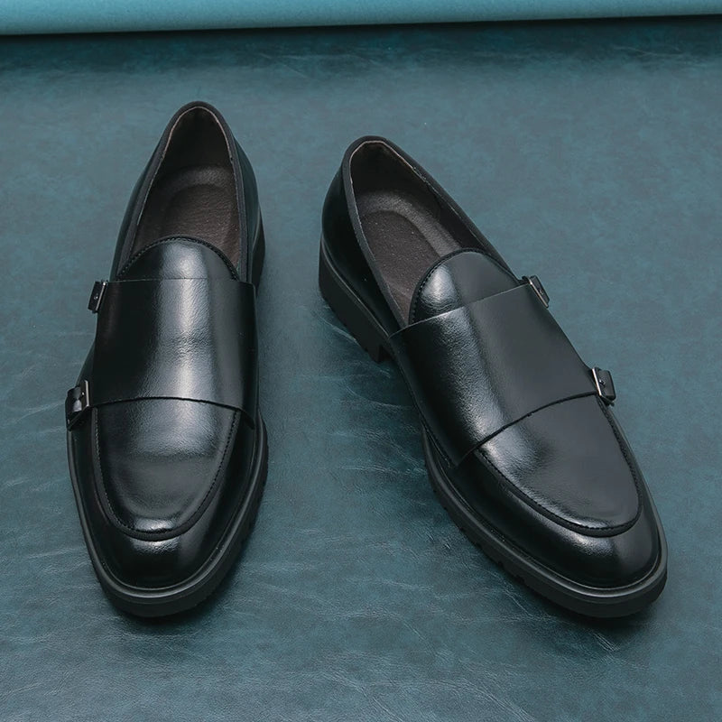 2023 Man Split Leather Shoes Rubber Sole Man Business Office Male Dress Lether Shoes Genuine Leather Wedding Party Shoes Plus 46 - Sun Studio