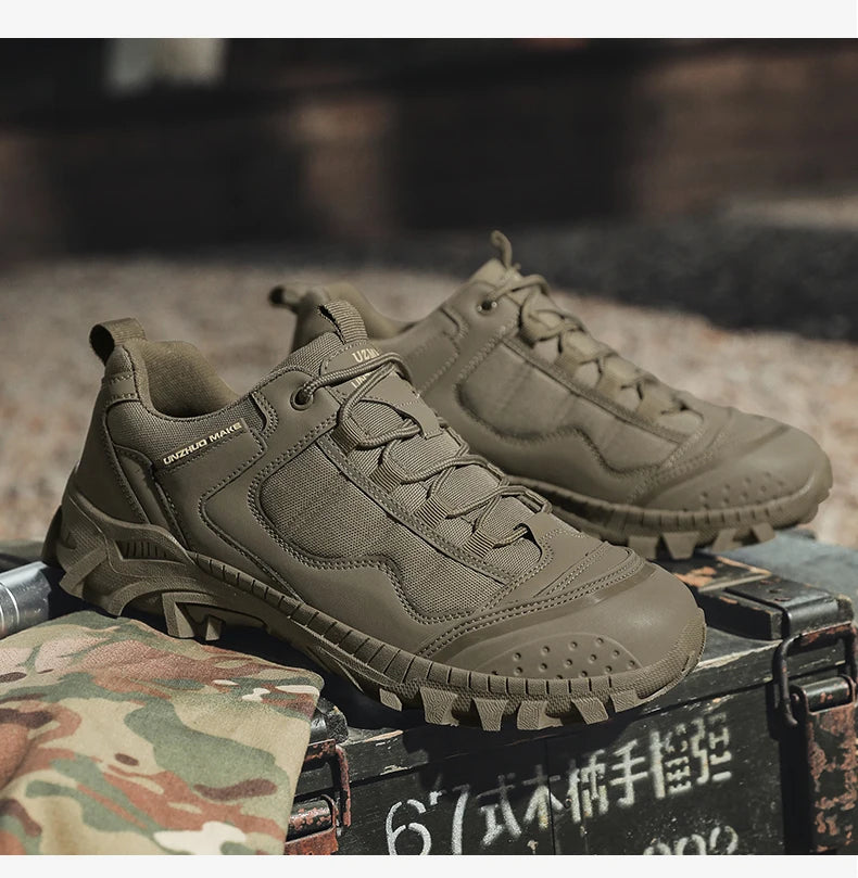 New Men Tactical Boot Desert Waterproof Hunting Work Army Boot Male Safety Ankle Lace Up Military Climbing Hiking Shoe Anti-Slip - Sun Studio