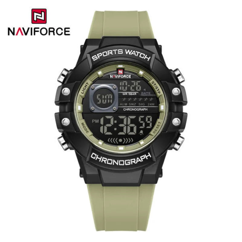 NAVIFORCE Men's Watches Multifunctional Gas phase Digital Display Silicone Strap Screen Boy's Electronic Sports Male Clock Gift - Sun Studio