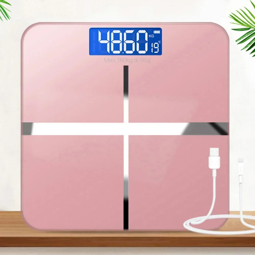 Weight Loss Weighing Device LED Display Smart Body Weight Scale USB Charging Precision Electronic Scale for Home Office Adult - Sun Studio