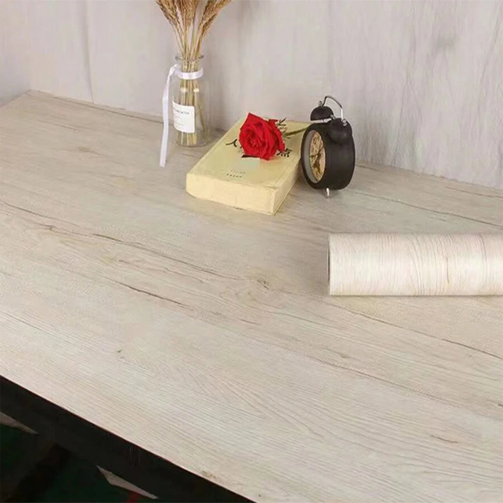 Wood Grain DIY Sticker PVC Self Adhesive Waterproof Wallpapers Renovation Furnitures Wall Stickers Home Decor Sticky Paper Decal - Sun Studio