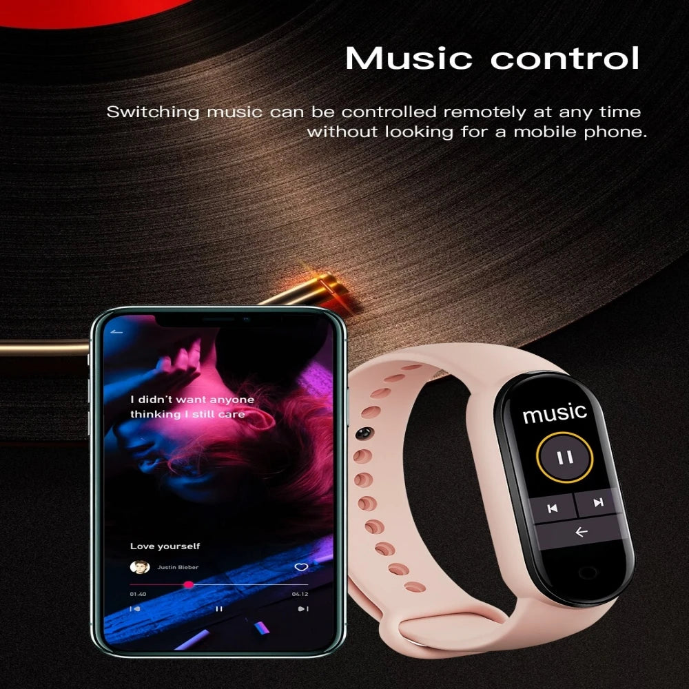 Sports Smart Watch Music Control Fitness Calorie Track Bracelet Phone Information Remind Steps Bluetooth Smart Watches M8 Band - Sun Studio
