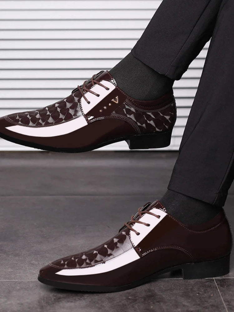 Oxfords Leather Men's Shoes Casual Dress Men Lace Up Breathable Formal Office for Man Big Size 38-48 Flats 2024 - Sun Studio