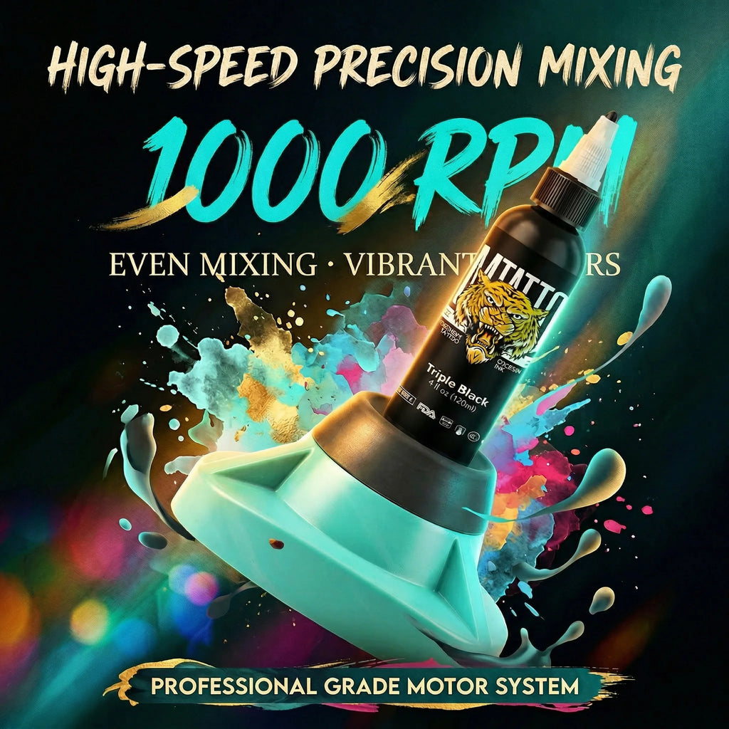 Vortex Mixer 10000RPM Tattoo Ink Pigment Mixer Polish Mixed Shaker Swirl Shake Mixer for Nail Polish tattoo supplies US/EU Plug - Sun Studio