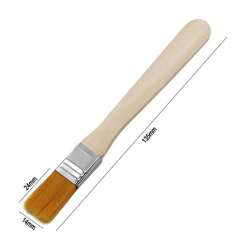 50pcs Nylon Paint Brushes with Wooden Handles, 5-Inch, Yellow Bristles, Ideal for Wall, Door, Cabinet, Furniture, Fence Painting - Sun Studio