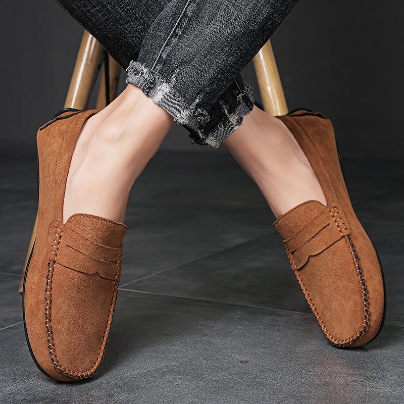 Trend Suede Men Casual Shoes Breathable Comfort Slip-on Mens Driving Shoes Fashion Men Lazy Shoes Luxury Brand Loafers Moccasins