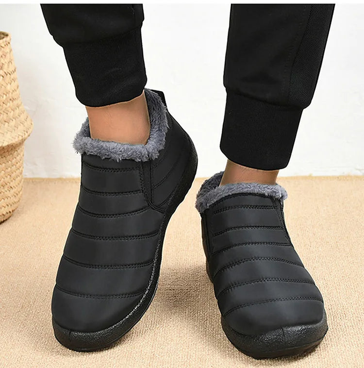 Warm Men's Boots Snow Plus Size Winter Boots For Men Fur Shoes For Men Unisex Ankle Boots Waterproof Work Shoes Footwear - Sun Studio