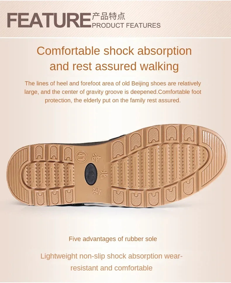 Hot selling men's sports shoes for spring and summer 2025, casual old Beijing walking shoes, breathable men's cloth shoes - Sun Studio