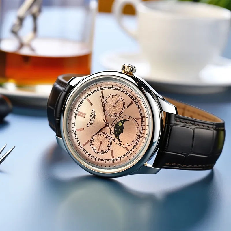 Top Brand Man Wristwatch Luxury Business Waterproof Men Watch For Men Quartz Clock Leather Men's Watches reloj+Box Men's Gift - Sun Studio