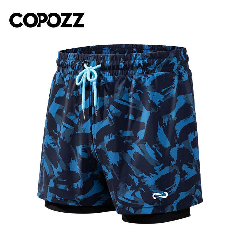 COPOZZ Summer Men's Beach Swimming Trunks Drawstring Elastic Waist Swimsuit Shorts Plus Size Quick Drying Swimwear Shorts Board - Sun Studio