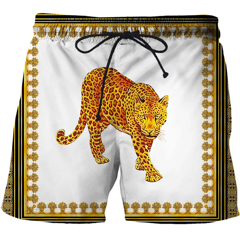 3D Printing Luxury Beach Shorts Pants Men Hawaii Vacation Essentials Swim Trunks Casual Gym Surf Swimsuit Kids Board Ice - Sun Studio