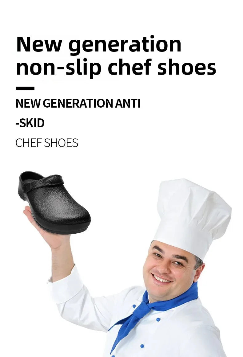 Comwarm Men New Clogs Slippers Non-slip Oil-proof Waterproof and Wear-resistant Work Kitchen Shoes Comfortable EVA Garden Sandal - Sun Studio