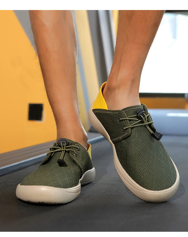 Hot Summer Mesh Men's Shoes Fashion Breathable Men Casual Shoes Handmade Flat Wading Shoes Outdoor Men Sneakers Big Size 38-46 - Sun Studio