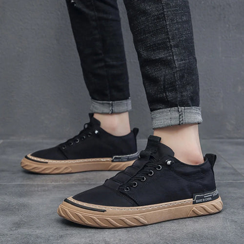 2024 Spring New Breathable Ice Silk Old Beijing Cloth Shoes Versatile Shoes Fashion Trend Men's Casual Canvas Board Shoes - Sun Studio