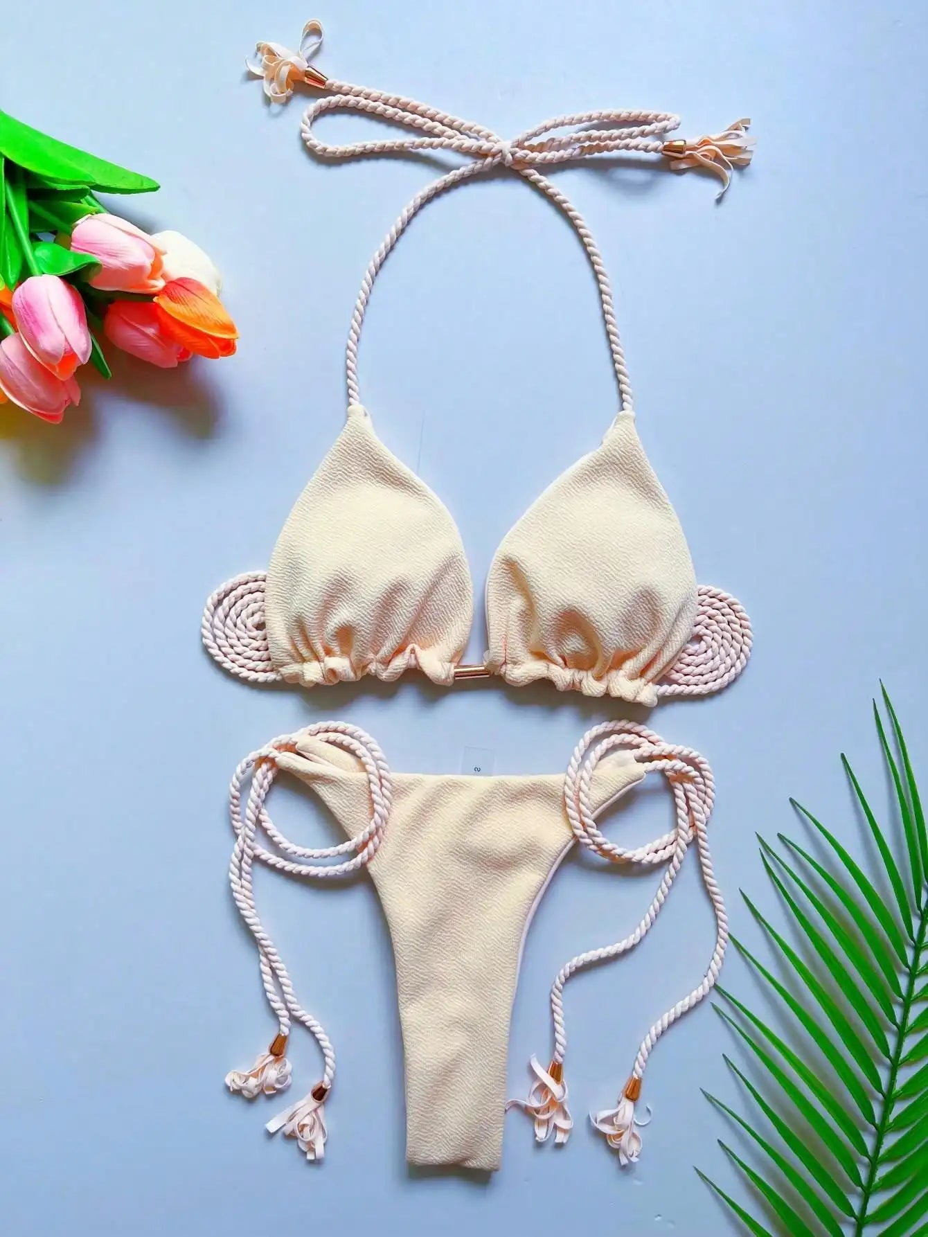 Sexy solid color women's bikini set summer swimsuit two-piece set beach Swimwear bikinis - Sun Studio