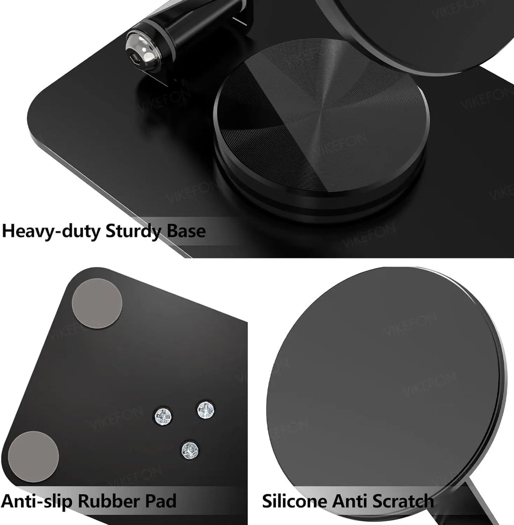 Folding Phone Holder Desktop Magnetic Phone Stand 360° Rotation Desktop Cell Phone Stand For iPhone 16 15 14 13 12 Pro Max Mount - Sun Studio