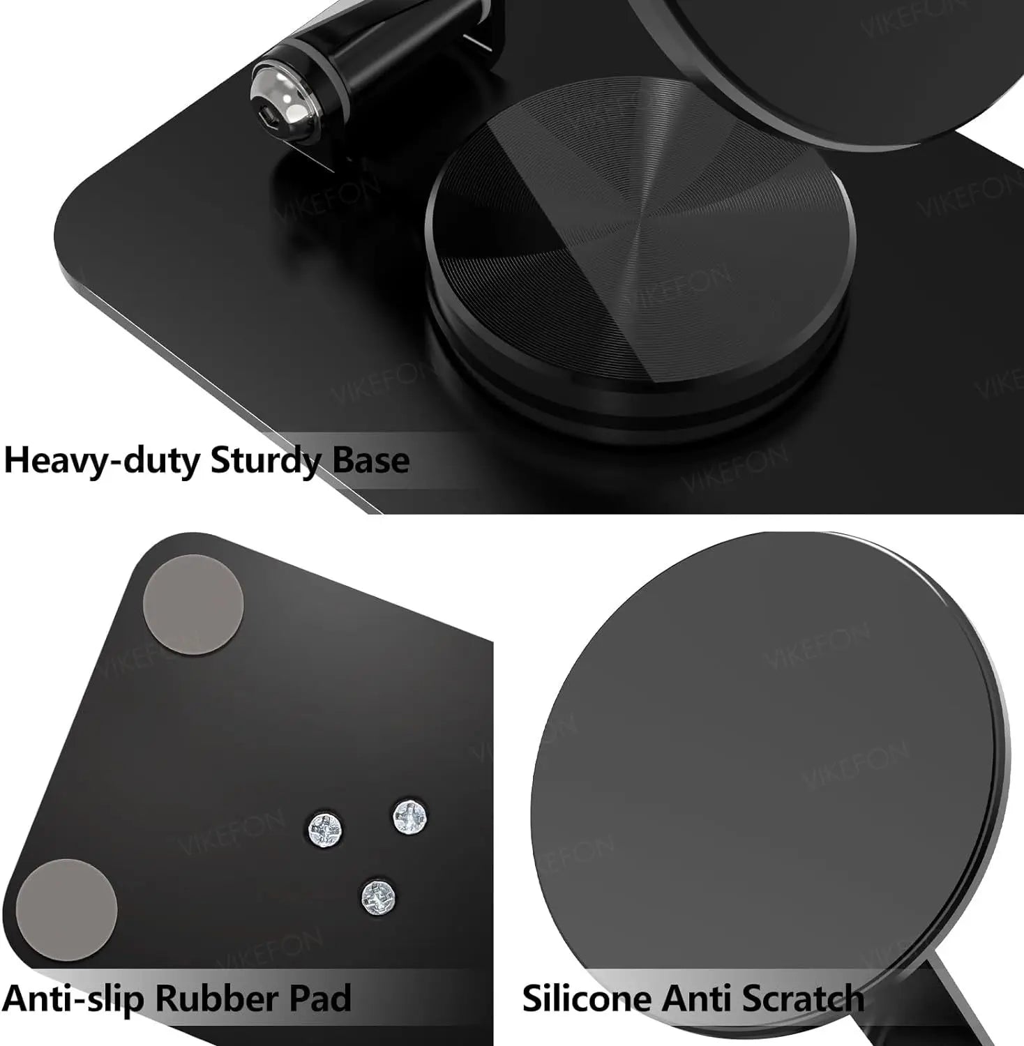 Folding Phone Holder Desktop Magnetic Phone Stand 360° Rotation Desktop Cell Phone Stand For iPhone 16 15 14 13 12 Pro Max Mount - Sun Studio