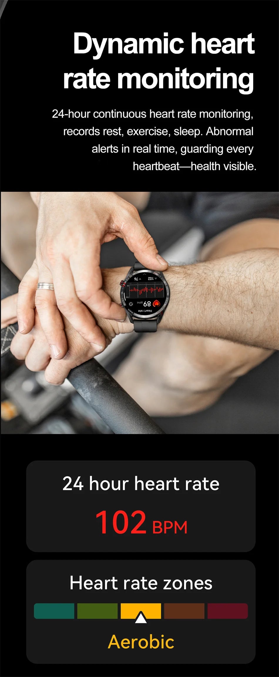 ChiBear New 1.53inch Bluetooth Call Smart Watch Men Multi-Sport Mode Heart Rate Health Monitoring Waterproof Business Smartwatch - Sun Studio