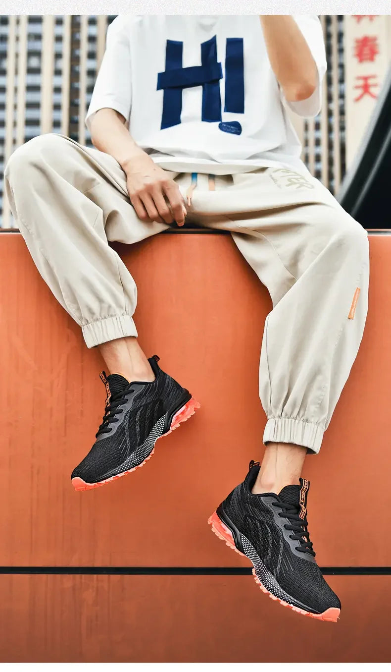 2025 Men's Casual Trainers Shoes Fashionable Sports Comfortable and Breathable Running Shoes Large Size 48 High Top Board Shoes - Sun Studio