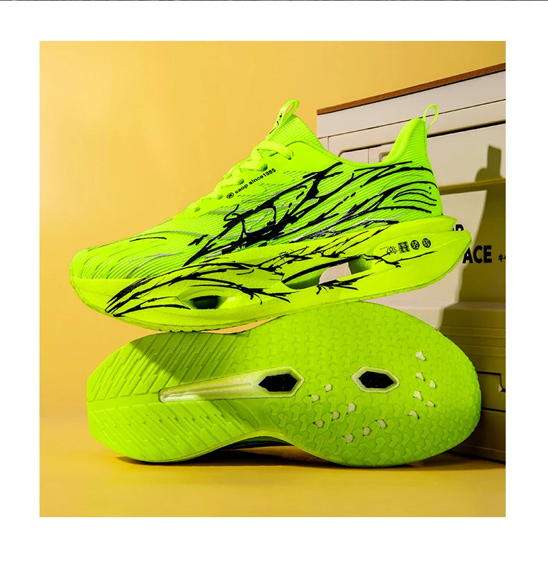 Men Sport Shoes Professional Cushioned Carbon Plate Running Shoes Breathable Couple Casual Sneakers Marathon Athletic Footwear
