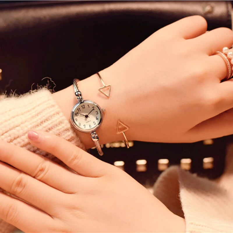 YIKAZE Women Bracelet Watch Retro Gold Bangle Women Watches Stainless Steel Retro Ladies Quartz Wristwatch Clock Dress Watch - Sun Studio